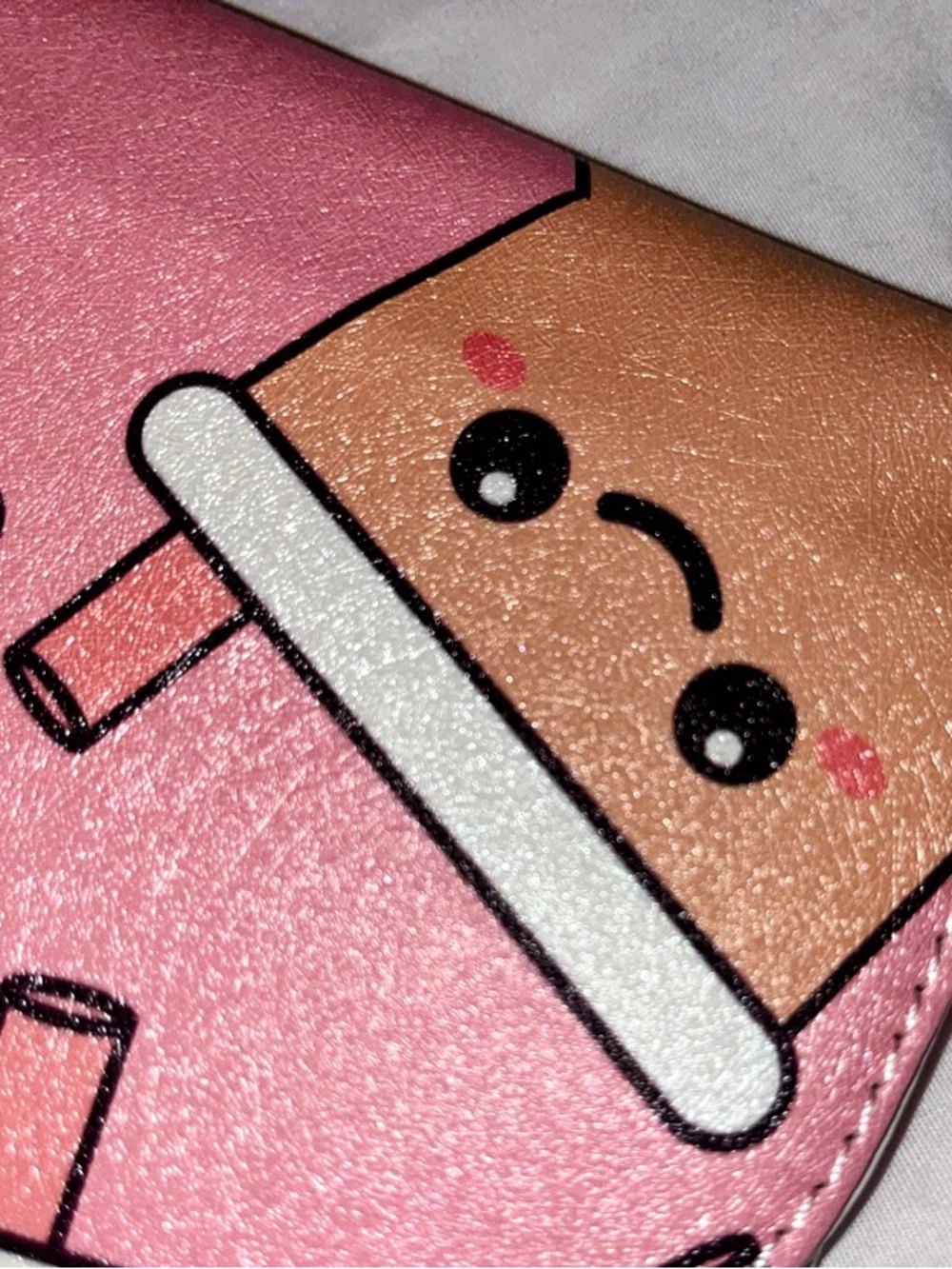 Laptop Sleeve for 15” Pink Bubble Tea with Kawaii Boba Print - Picture 11 of 14